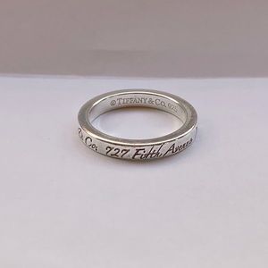 Tiffany & Co Silver Notes Narrow New York Ring